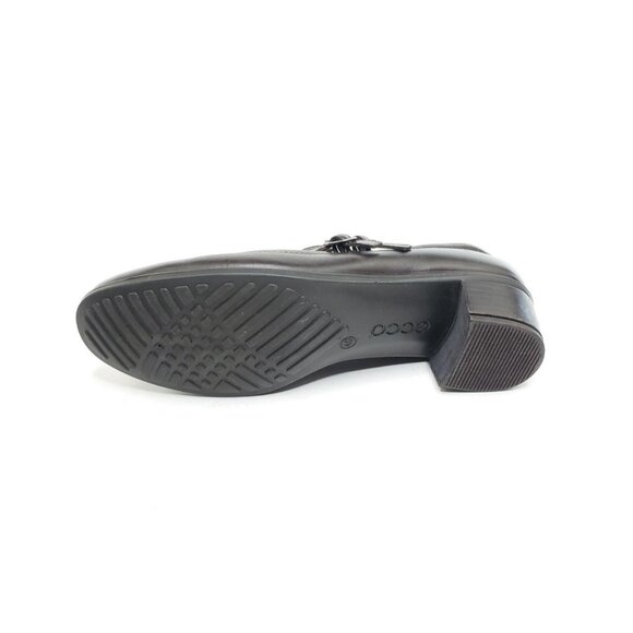 ECCO Mary Jane Heels Brown Leather Double Strap Comfort EU 40 US 9-9.5 - Picture 6 of 10